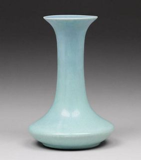 Rookwood Pottery #497 Flared Matte Blue Vase 1921