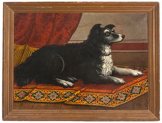 Fine Folk Art Dog Portrait