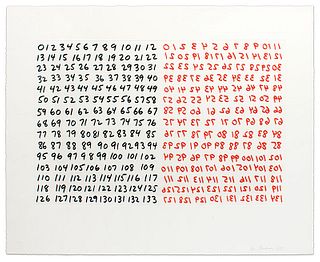MEL BOCHNER, Counting (Double Over) from the Couples portfolio