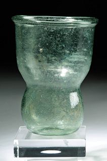 Rare Byzantine Glass Lamp Beaker - Interesting Form
