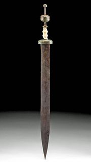 Roman Iron Spatha w/ Bronze Pommel, Ivory Handle