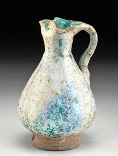 Islamic Nishapur Glazed Pottery Trefoil Oinochoe