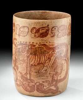 Macabre Maya Cylinder Skeletal God A Chak Kerr Database