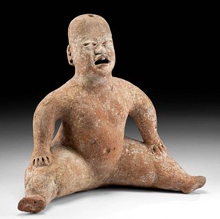 Remarkable Olmec Pottery Wailing Baby Figure