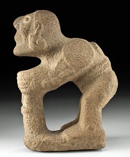 Huasteca Maya Stone Sculpture of Mam / Old Man Diety
