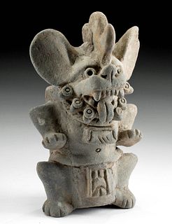Zapotec Pottery Incensario of Camazotz - The Bat God