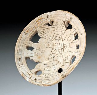 Mississippian Shell Gorget w/ Cosmological Figure