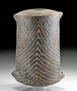 Rare Mississippian Caddo Incised Pottery Seed Jar