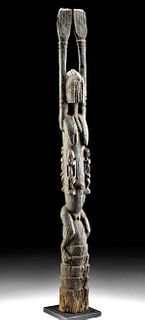 Tall 19th C. African Dogon Wood Figure - C14 Tested