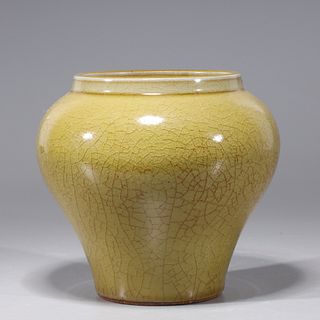 Chinese Tea Dust Glazed Porcelain Jar