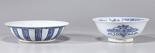Two Chinese Blue & White Porcelain Bowls