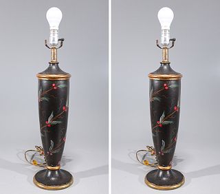 Pair of Gilt Wood Lamps