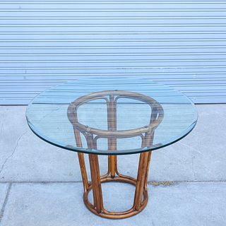 McGuire Bamboo & Glass Table