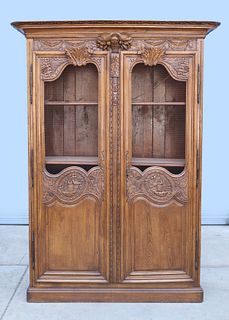 Large Carved Wood Armoire