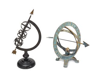 Two bronze sundials