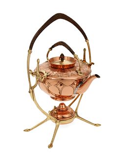 A WMF Jugendstil copper tea kettle