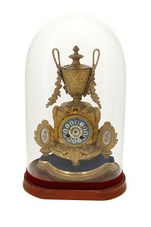 A Japy Freres and Phillipe Mourey gilt-metal mantle clock