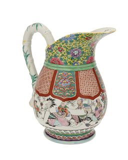 A Chinese famille rose porcelain pitcher