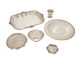 A group of sterling silver holloware items