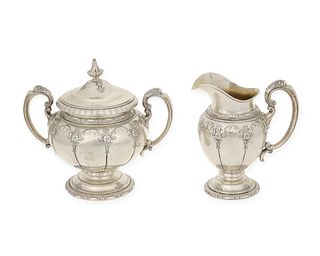 A Towle "Royal Windsor" sterling silver creamer and sugar pot
