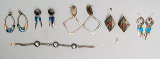 Lot Sterling Silver & Gold Jewelry