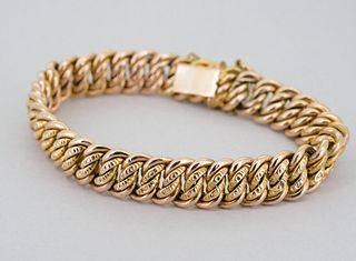 Antique 12K Gold Curb Link Bracelet