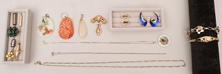 Antique Silver & Gold Filled Jewelry Lot