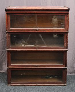 Mahogany 4-Stack Barristers Bookcase