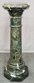 Marquina Marble Doric Column Pedestal