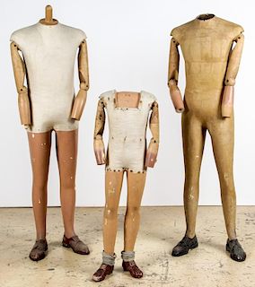 3 Pc Family of Early Mannequins