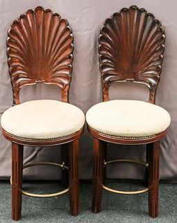 Antique Figural Carved Shell Chairs