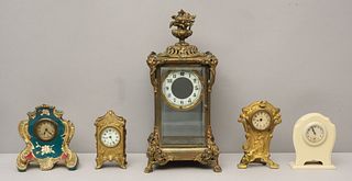 Lot of 5 Antique Clocks
