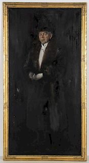 Frederick Harer Framed Portrait of a Gentleman, 1919