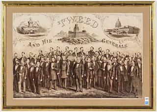 Rare "Tweed and His Generals" Lithograph, 1871