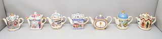 Lot of 7 Sadler England Figural Porcelain Teapots