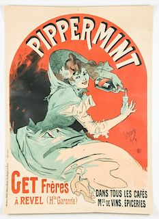 Original Jules Cheret Get Pippermint Advertising Poster