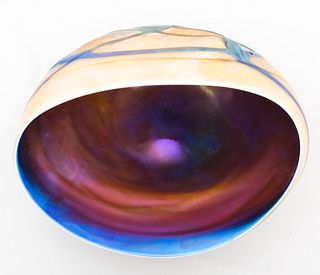 Michele Luzoro Studio Art Glass "Shell" Bowl