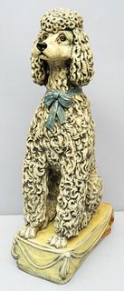 Large Marwal Seated Poodle Sculpture