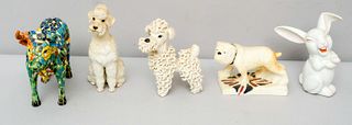 Group of Pottery & Porcelain Animal Figurines