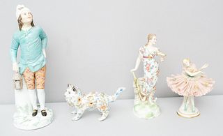 Lot of 4 Continental Porcelain Figurines