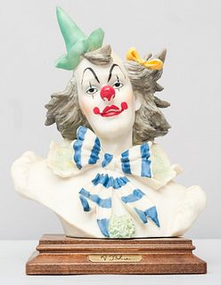 Auro Belcari Porcelain Clown Bust