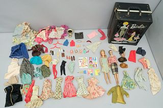 Vintage Barbies, Accessories, and Case