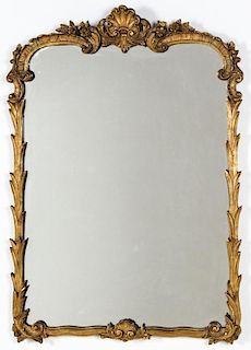 Shell Top Gilt Gesso Mirror