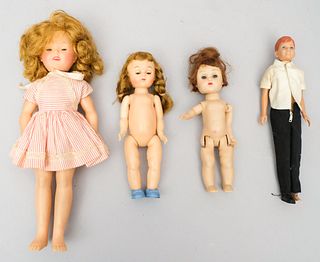 Lot of (4) Dolls and Accessories