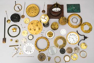 Lot of Antique Clock Parts