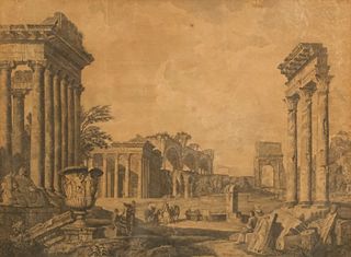 Pair of 18th Century Engravings of Roman Ruins