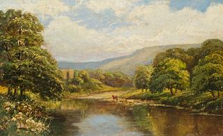 American School, Landscape with Cows at Water