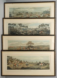 Set of Four Foxhunting Prints by T. Sutherland