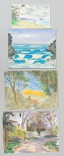 Lot of Four Plein Air Paintings