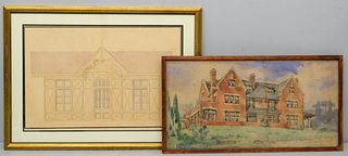 Lot of Two Architectural Sketches